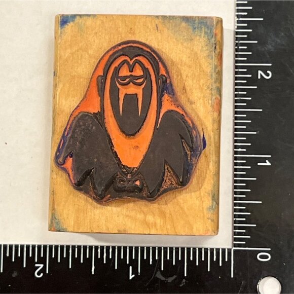 Rubber Stamp Vampire Design Canadian Maple Collections Bat Dracula Halloween - Picture 2 of 6